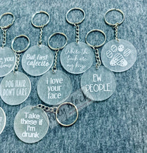 Load image into Gallery viewer, DIGITAL DOWNLOAD Funny Keychains svg, Digital Cut File, Good for using up scraps, 13 Different Sayings