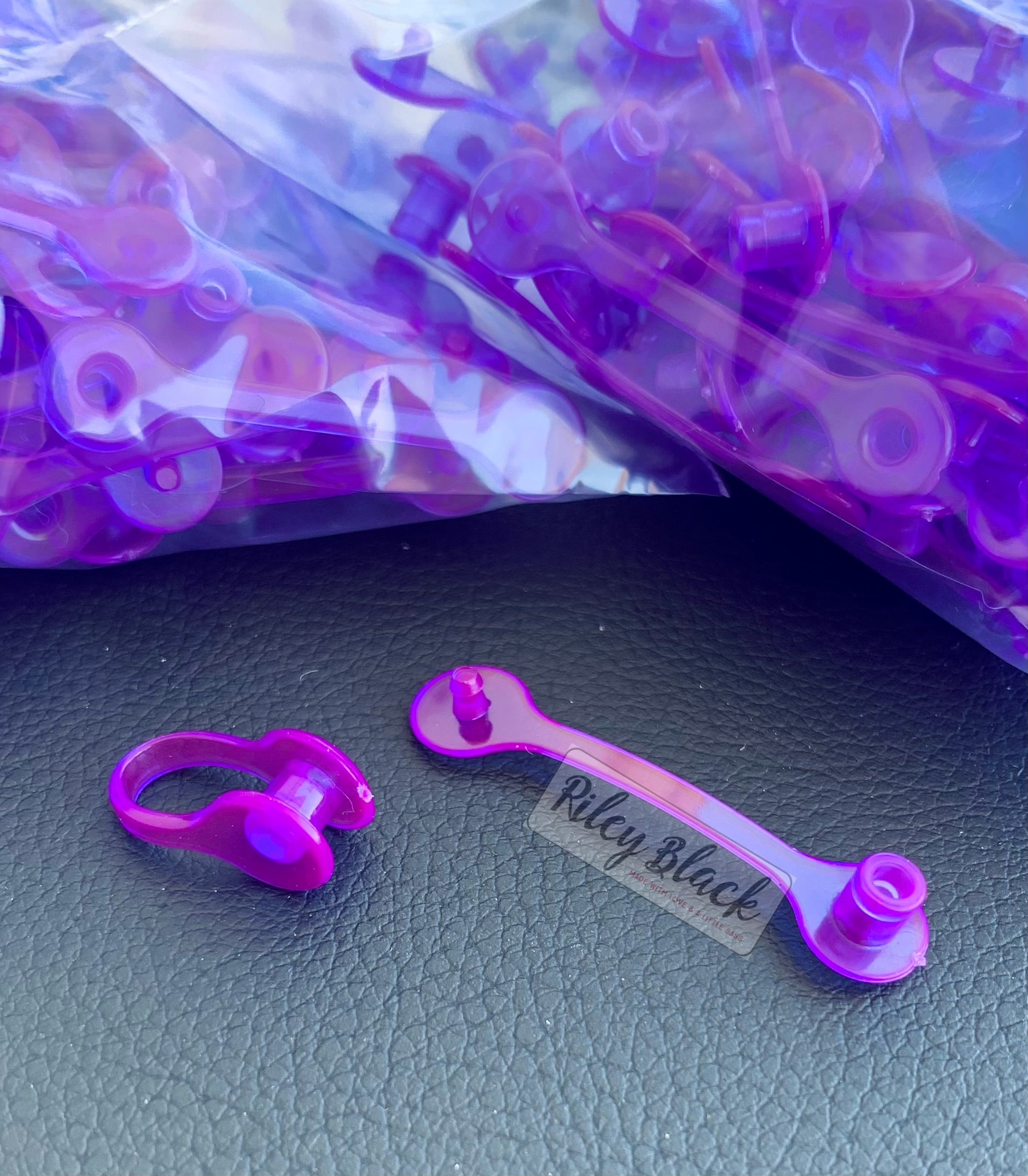 100 Purple OG Keychain Thingies® Riley Black Designs