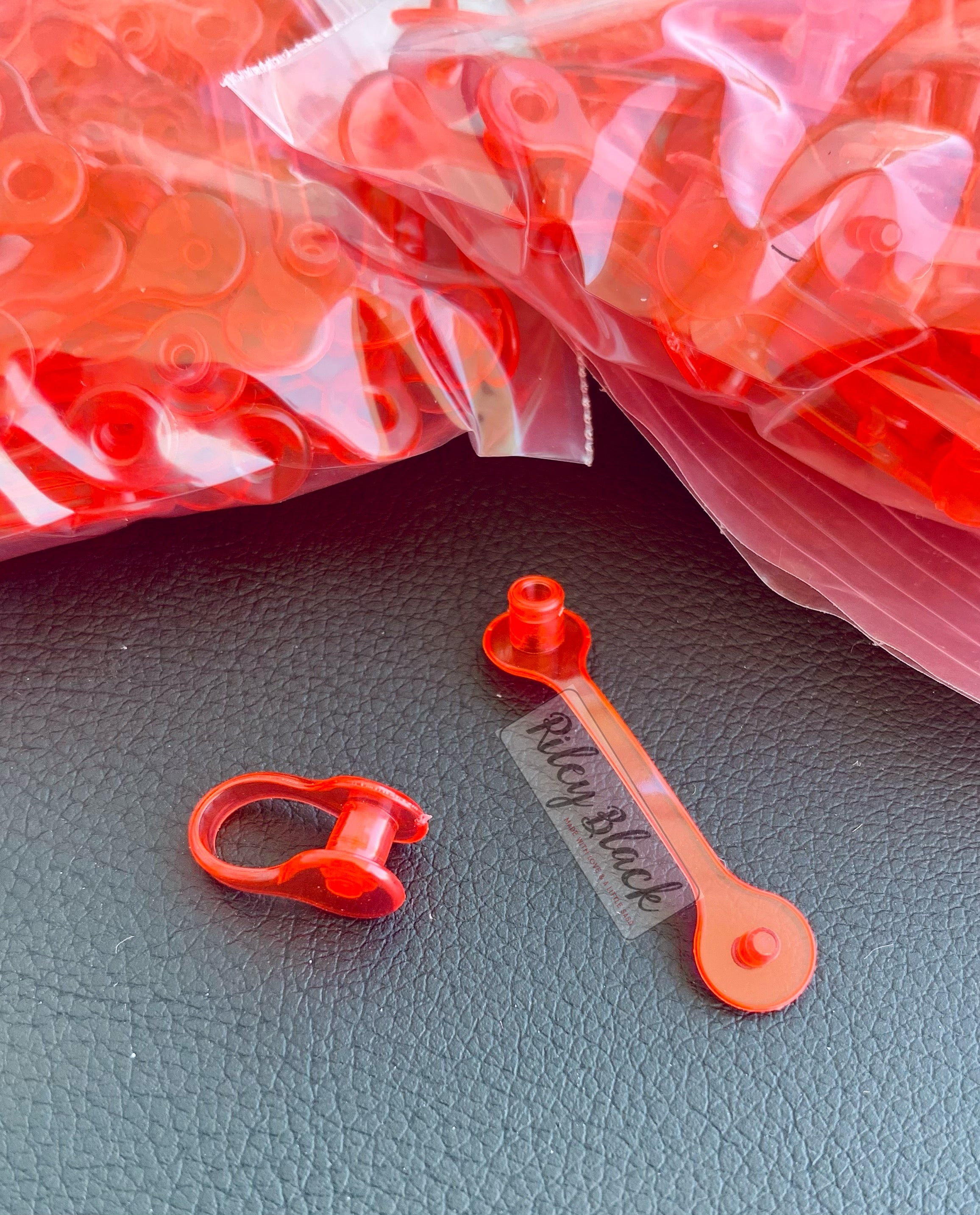 100 Red OG Keychain Thingies® Riley Black Designs