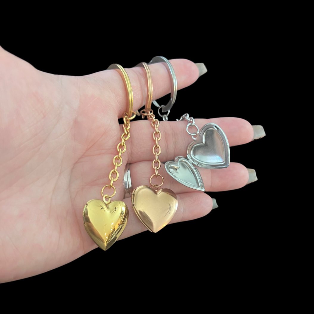 Heart Locket Keychain