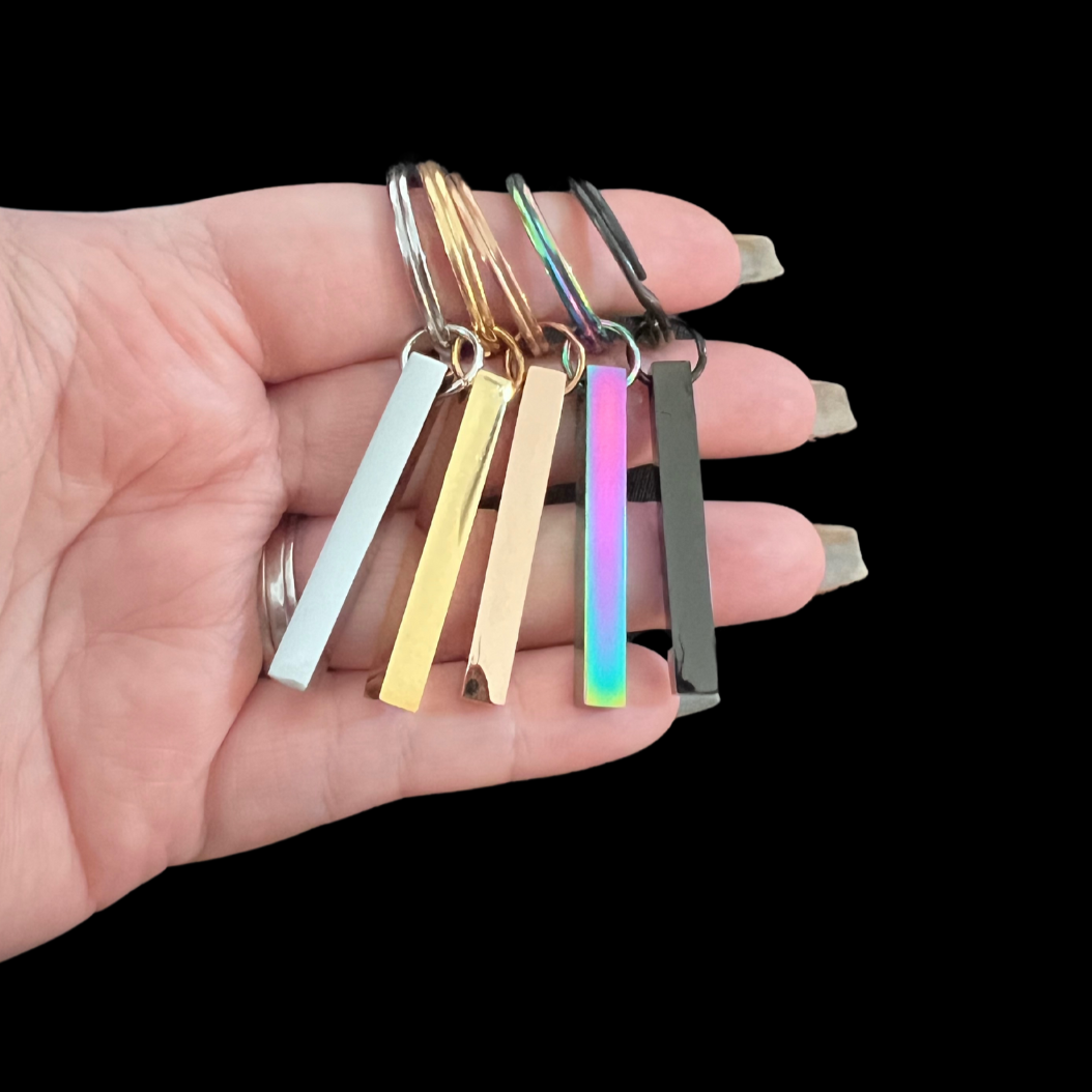 Dangle Vertical Bar Keychain