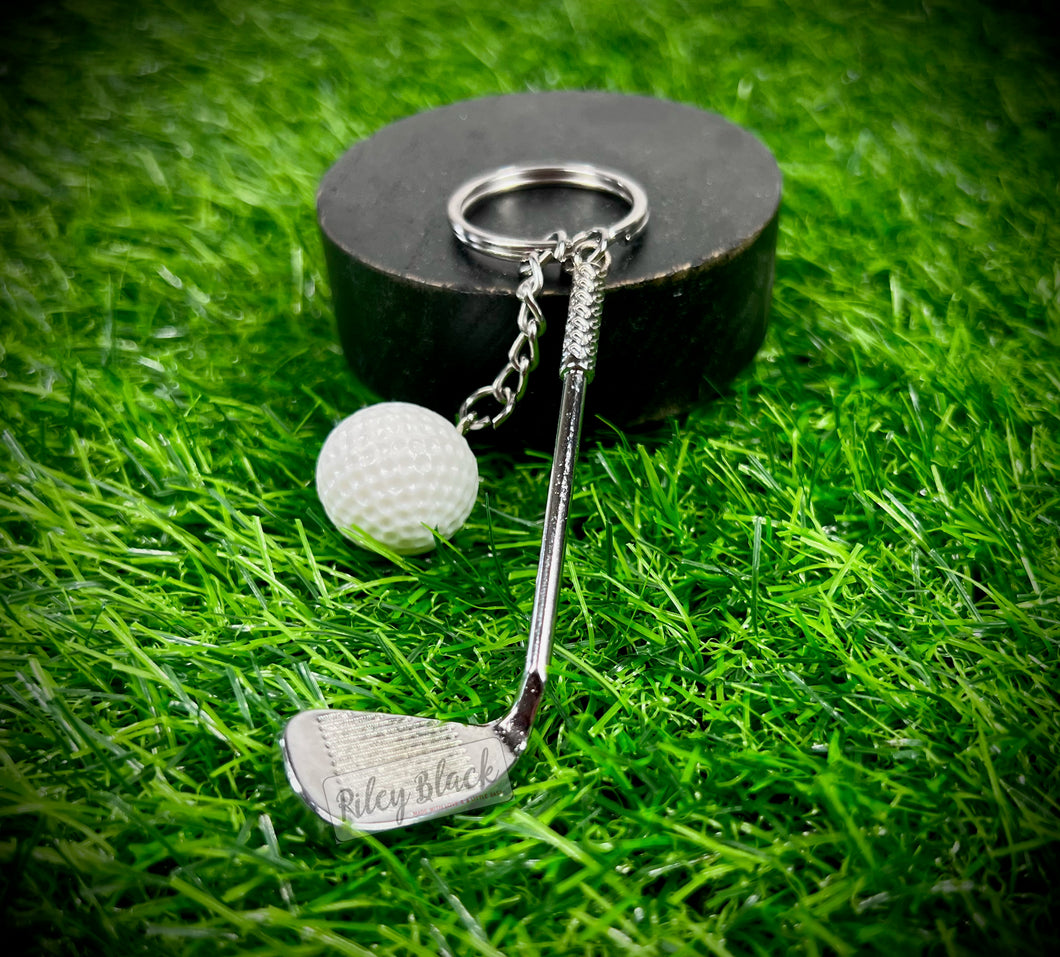 Club Keychains Golf Club/Ball Keychains – Riley Black Designs