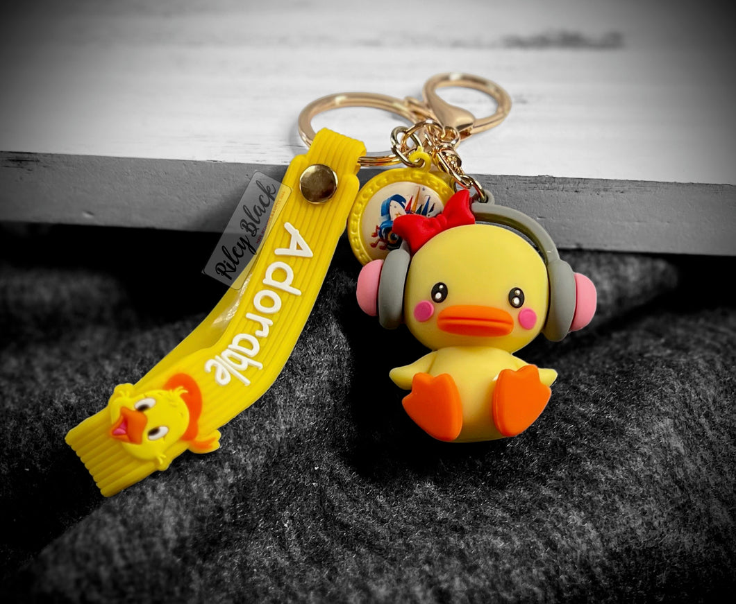 Yellow Duckie Wristlet Keychains