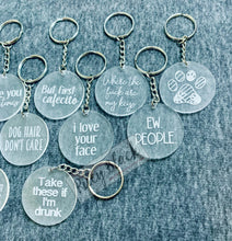 Load image into Gallery viewer, DIGITAL DOWNLOAD Funny Keychains svg, Digital Cut File, Good for using up scraps, 13 Different Sayings
