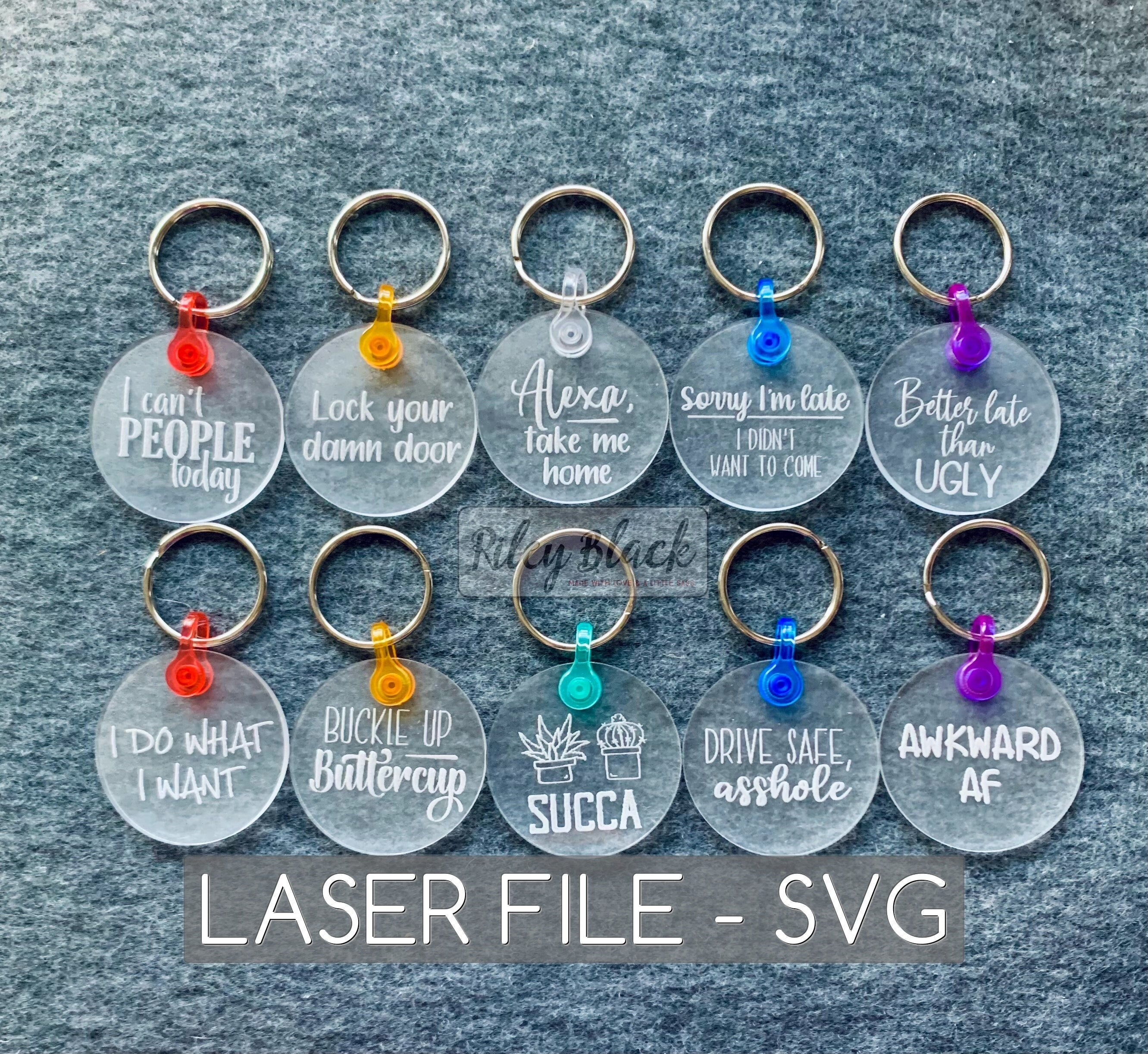 DIGITAL DOWNLOAD Funny Keychains svg Version TWO, Digital Cut File, Go ...