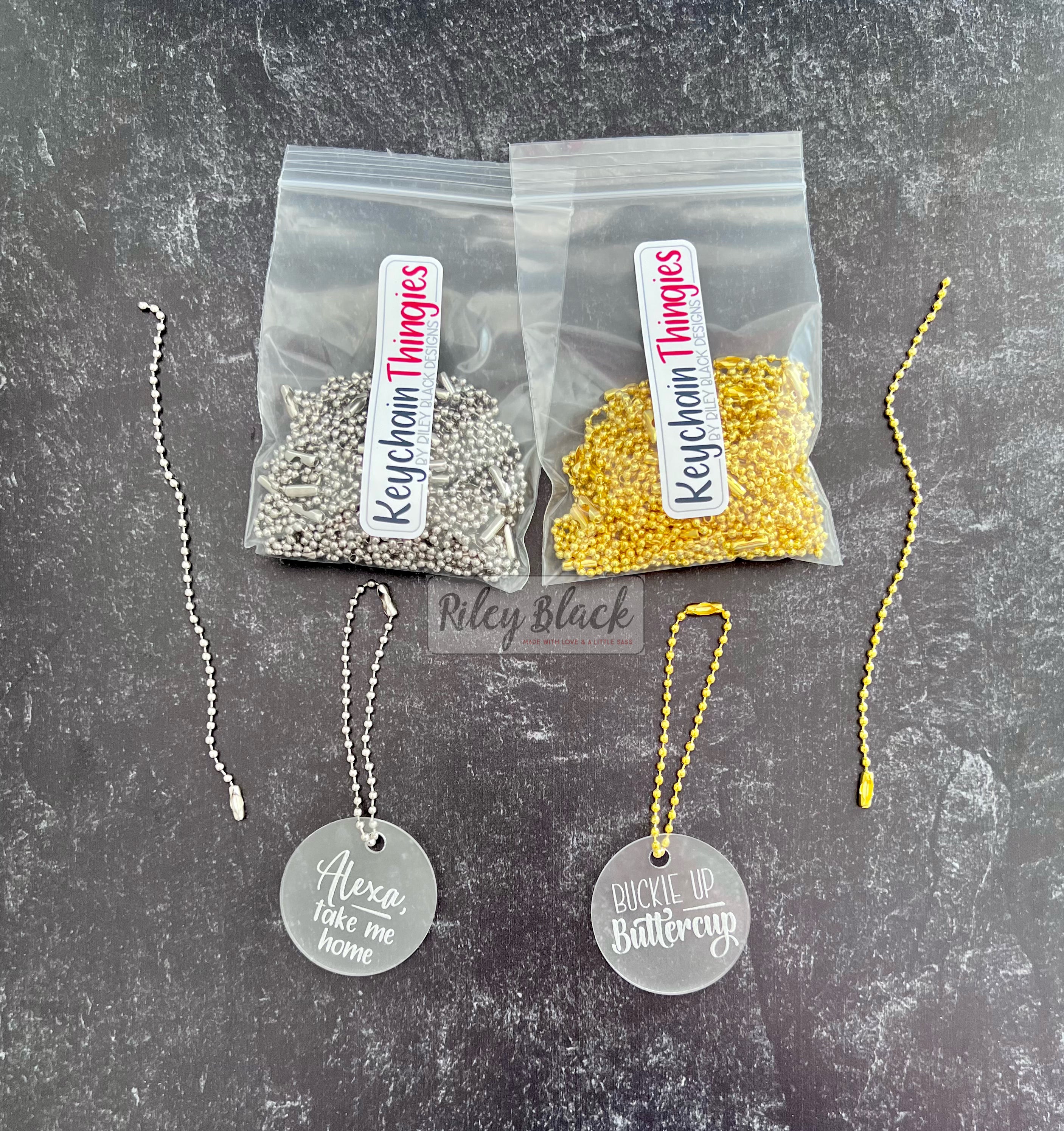 50 Ball & Chain Keychain Thingies Riley Black Designs