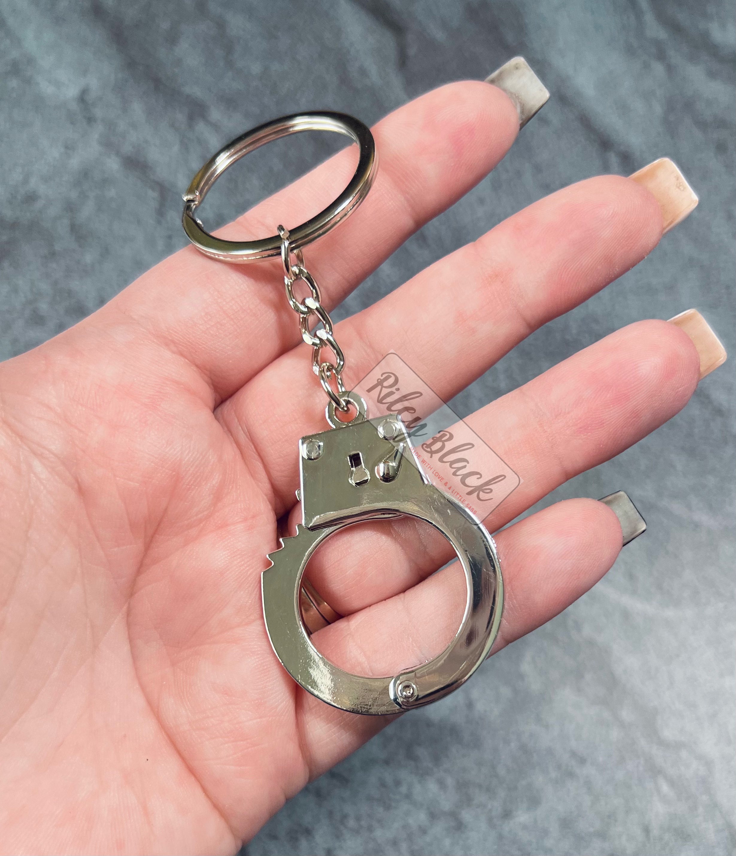 Handcuffs Key Chain Handcuffs Keychains – Riley Black Designs
